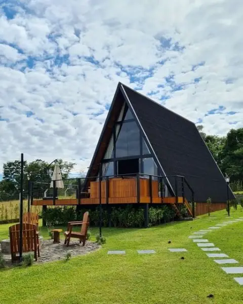 Sophisticated And Serene A-Frame Cabin For A Nature Getaway a-frame modern home
