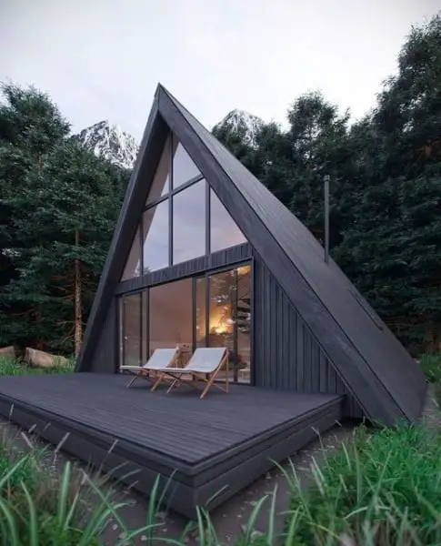 Efficient And Expansive A-Frame Retreat Cabin Design For Nature Lovers a-frame modern home
