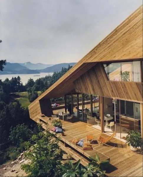Luxe Mid-Century Modern Woodhouse With Breathtaking View modern home view
