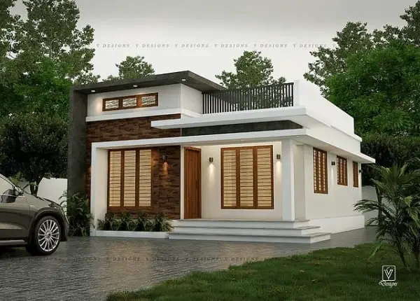 Minimalist Elegant And Budget-Friendly Tiny Home Design In Kerala beautiful tiny modern home