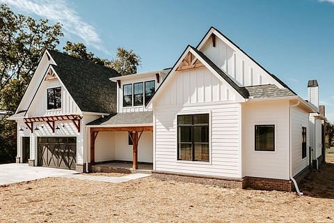 Timeless Fusion: A Contemporary Farmhouse Custom Home Design farmhouse modern home