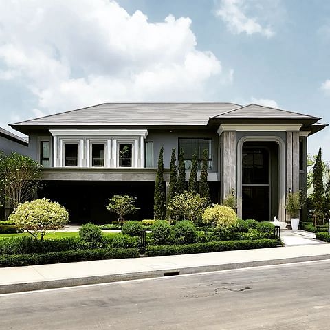 Impeccably Refined Modern Classic Luxury Home In Grand Bangkok Boulevard Community! luxury modern home