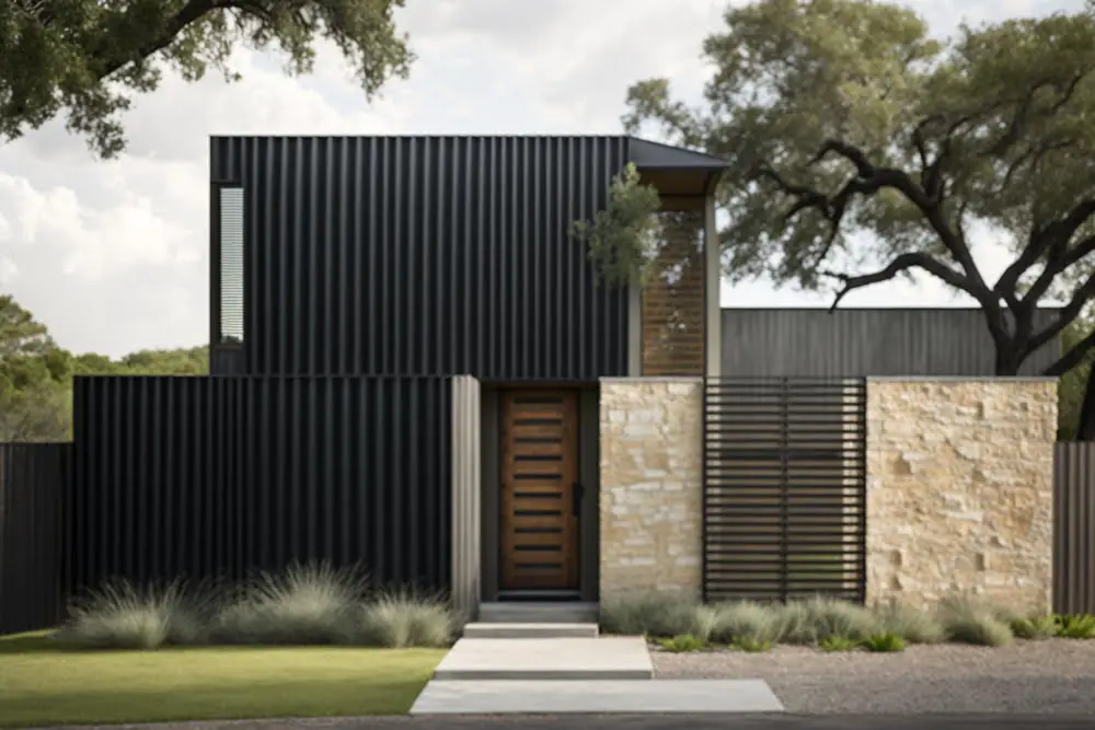 Black Vertical Siding