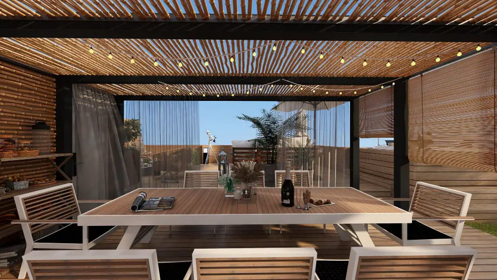 Retractable Bamboo Rooftops