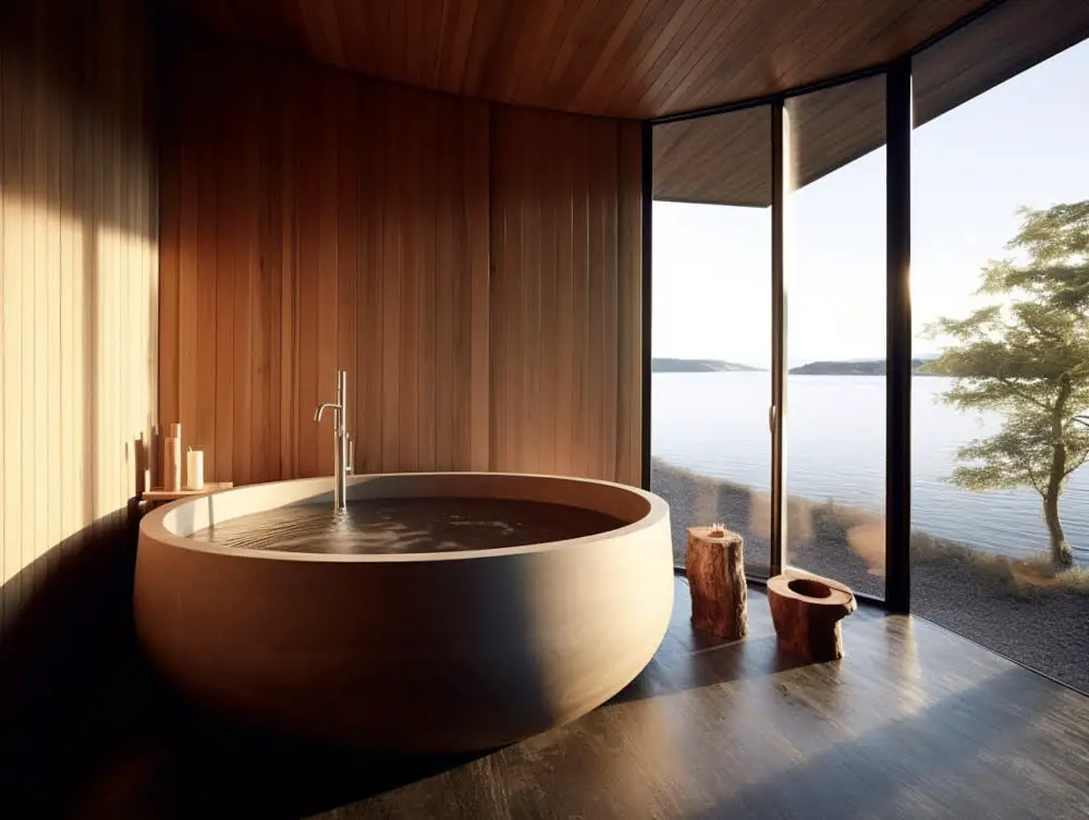 Bathroom With Lake View