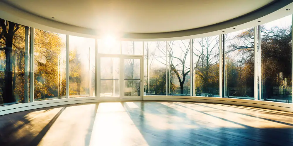 Circular Glass Walls House