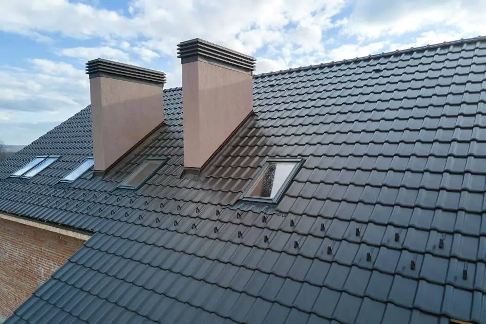 Grey Brick Statement Chimney