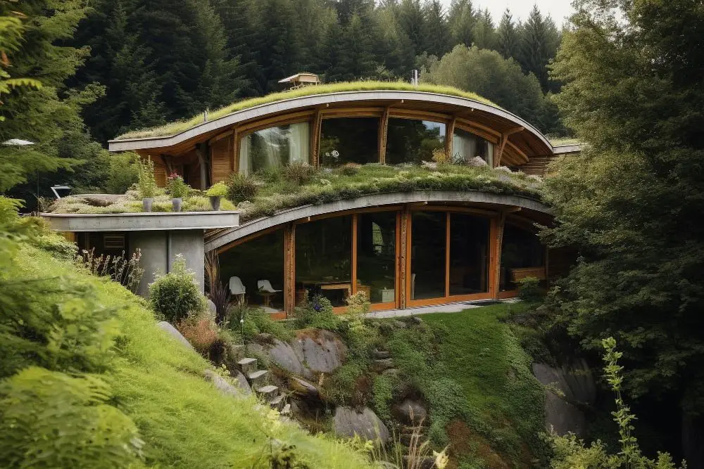 Modern Cob Houses green roof