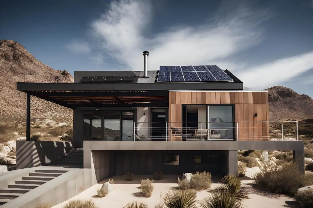 Modern Desert Houses solar panel