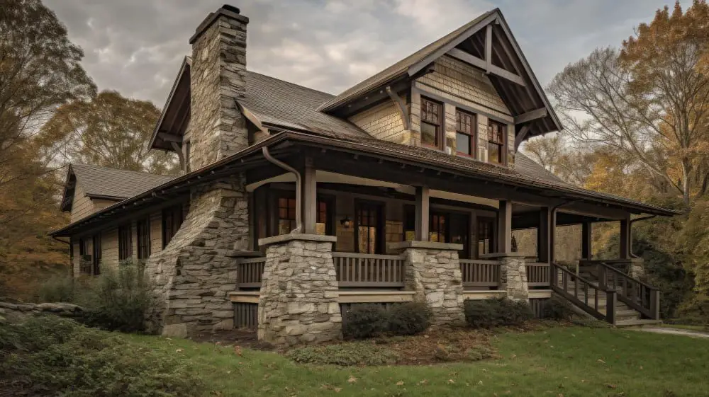 Rustic Grey Brick Farmhouse