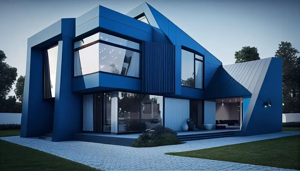 blue exterior house