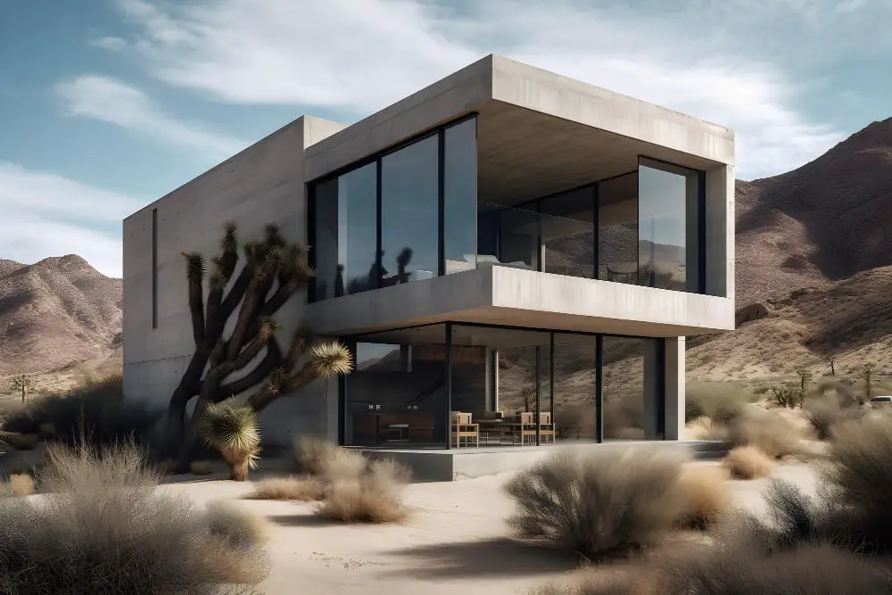 desert house Glass Exterior