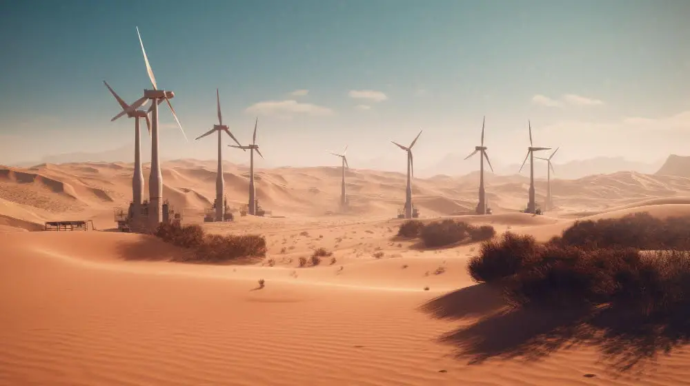 desert house Wind turbines