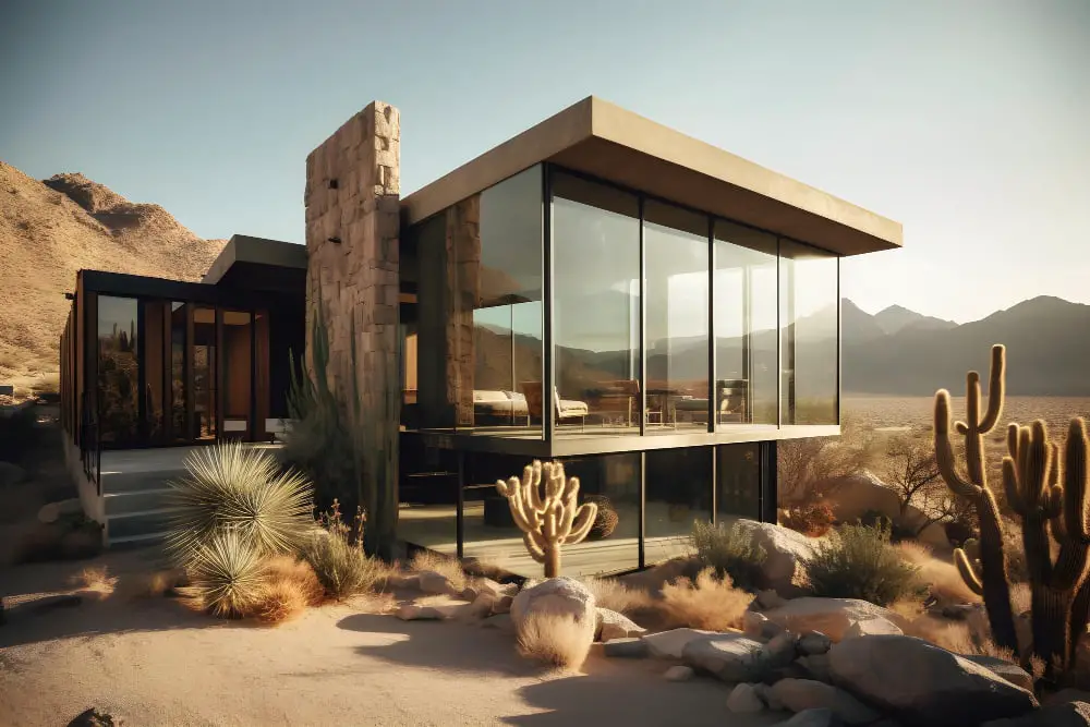 L-shape Desert House