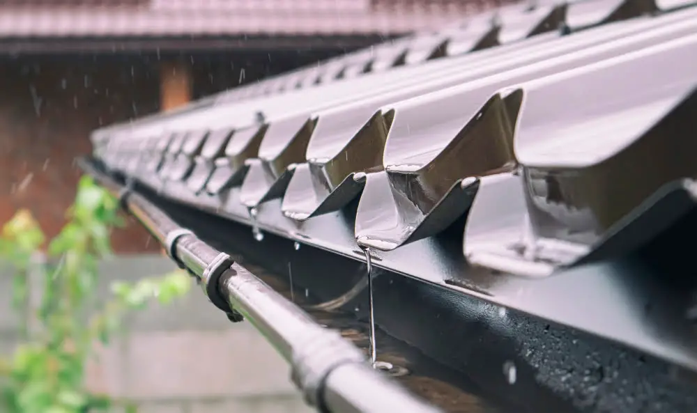 Metal Building raining