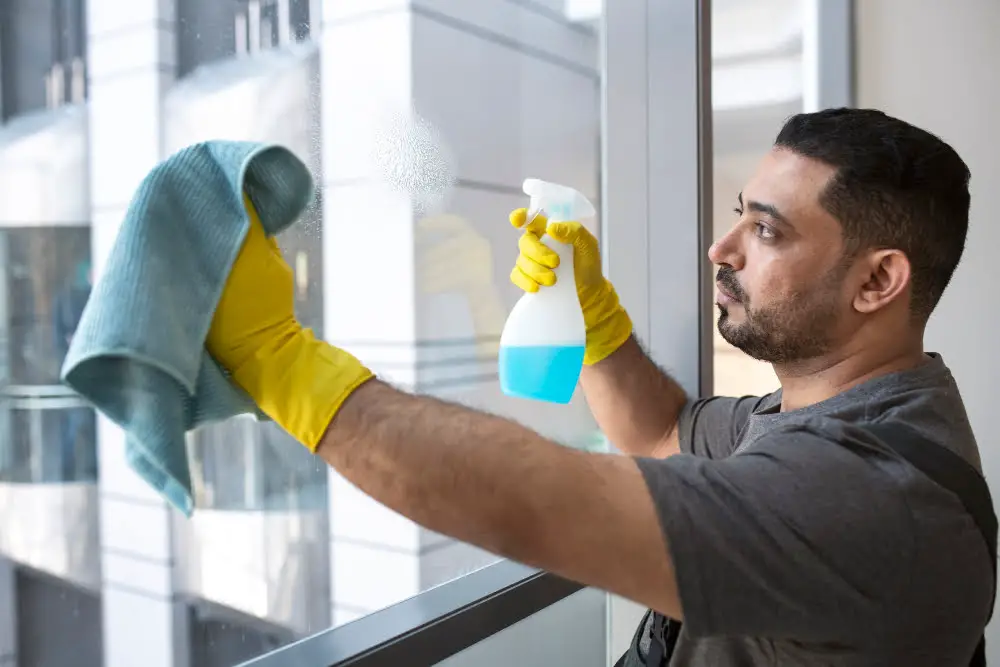 cleaning window