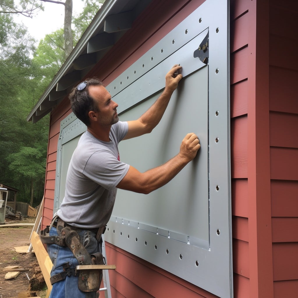 installation process of ledger board on metal siding