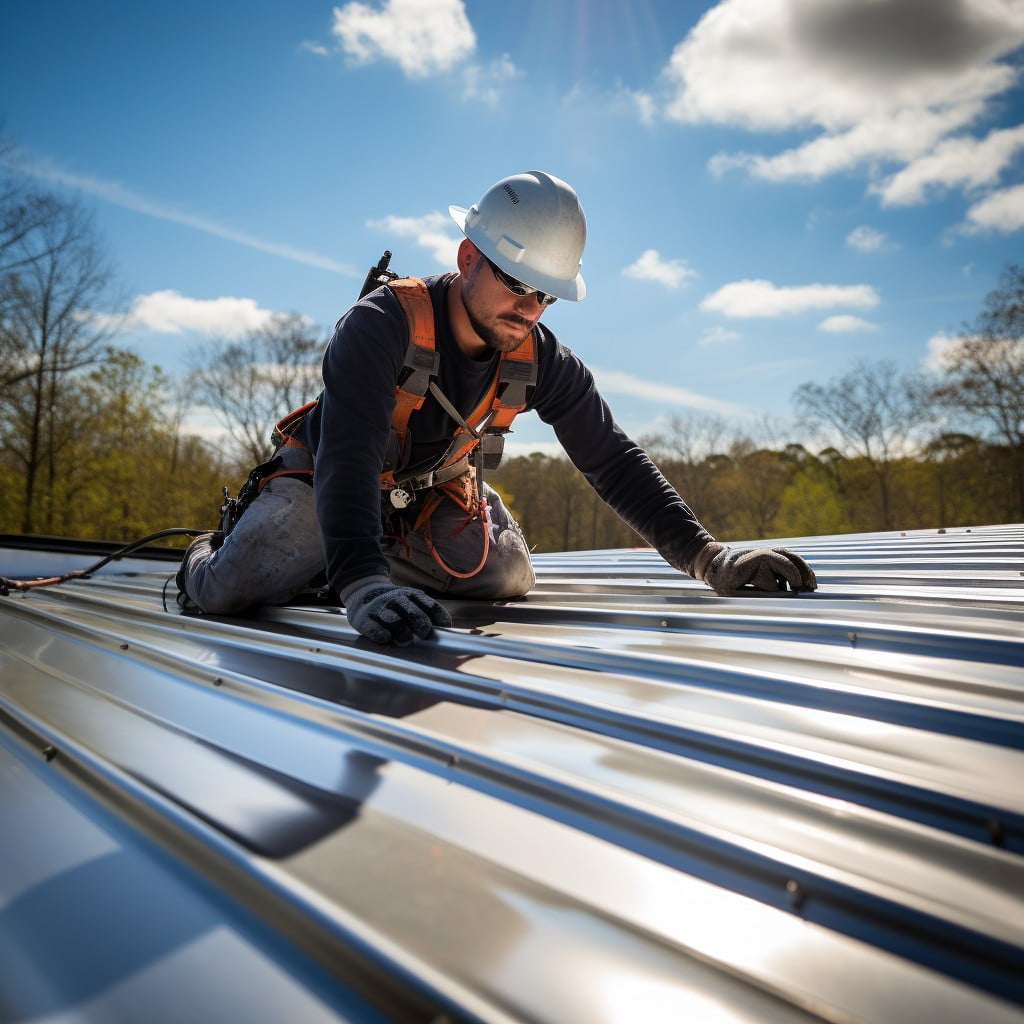 the process of sealing a metal building roof