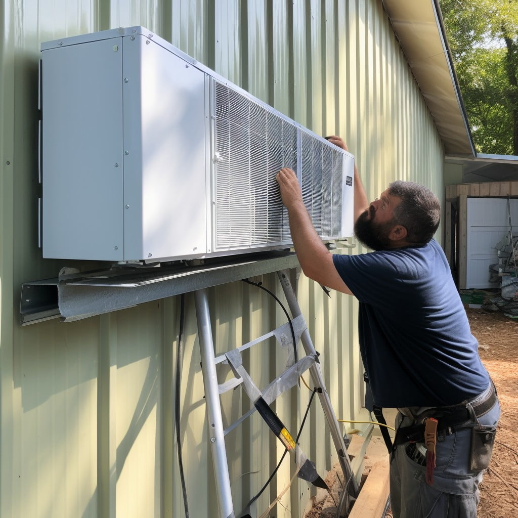 window ac unit installation in metal building