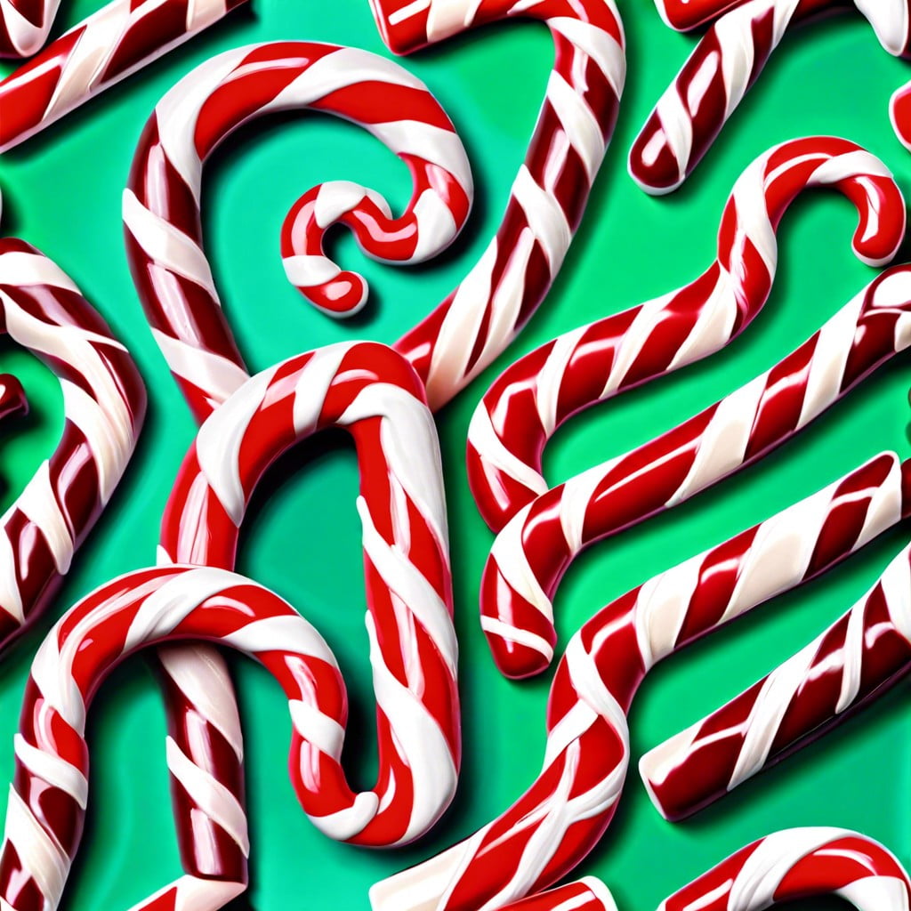 candy cane themed polymer clay cane