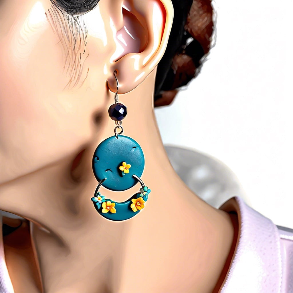 charm holder hoop earrings