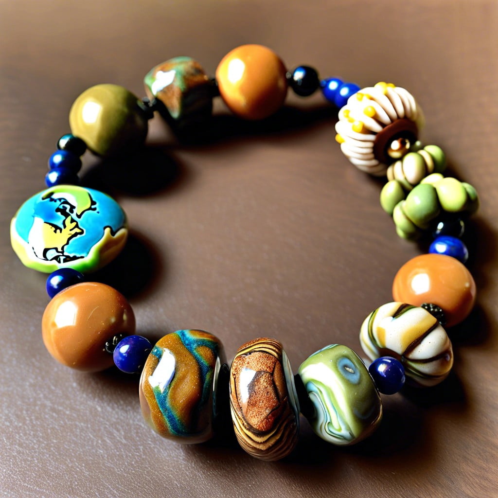 earth toned bead bracelet the natural look