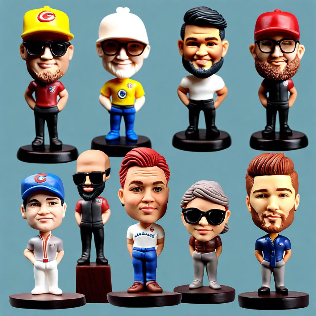 handcrafted polymer clay bobble heads