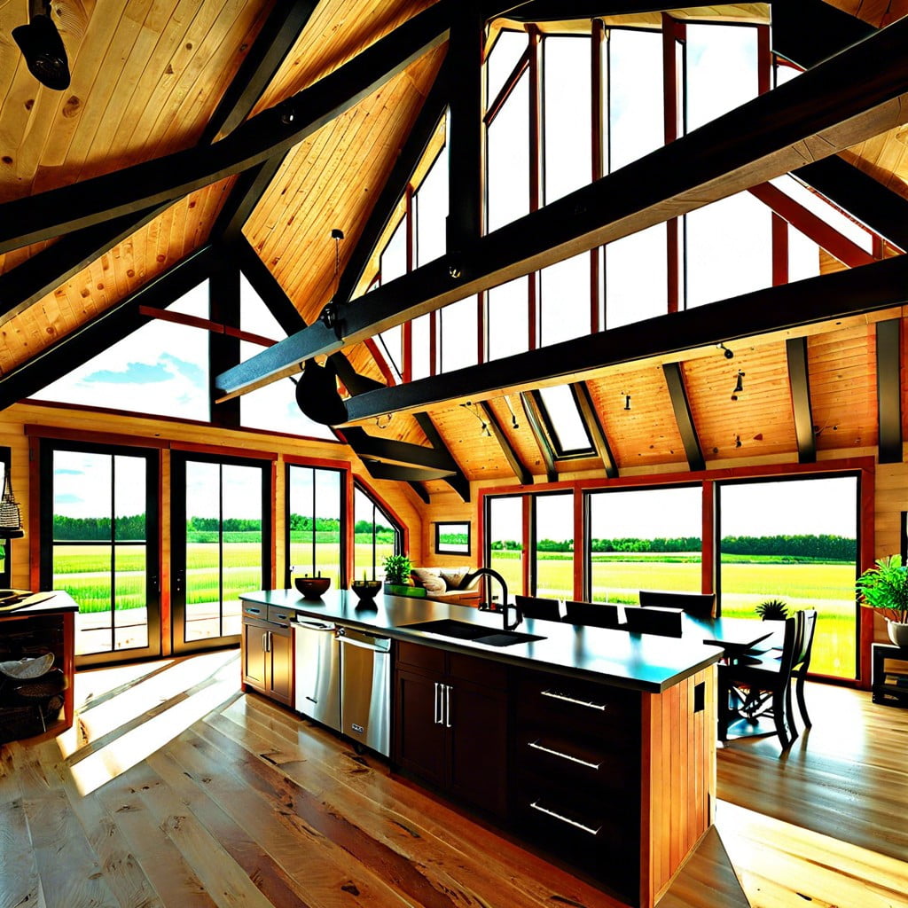 ideas for sustainable features in a barn loft