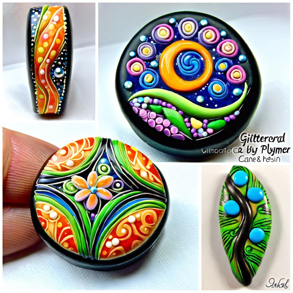 incorporating glitter into polymer clay canes