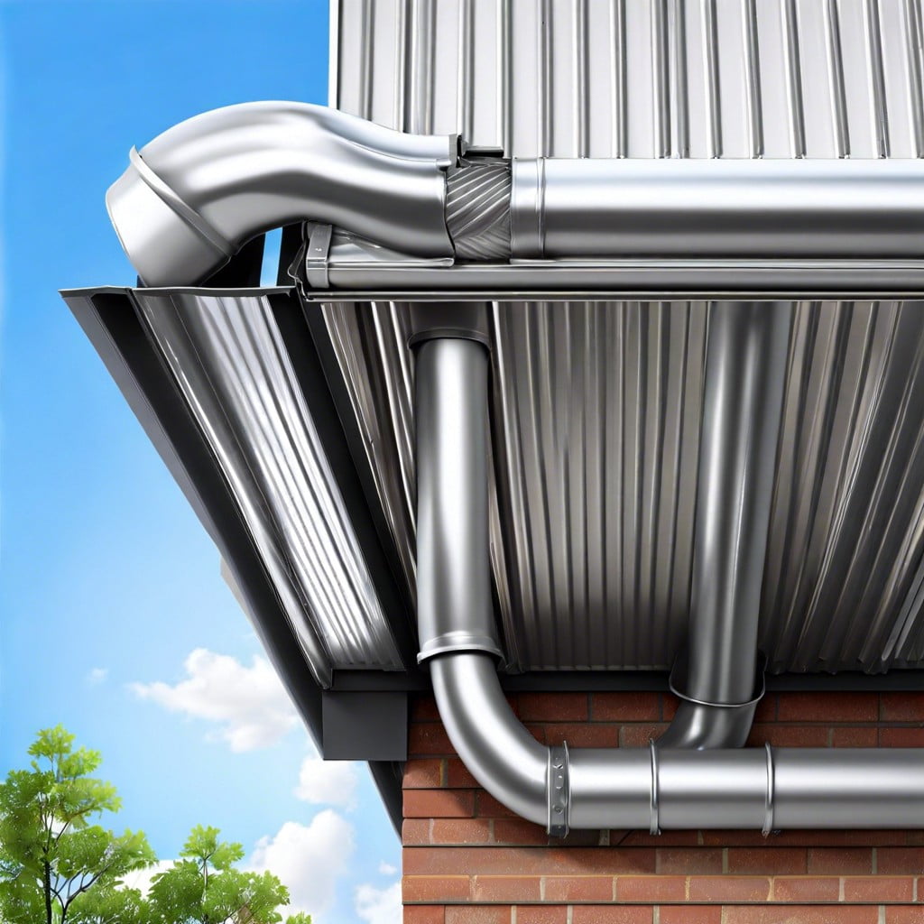 materials used in metal building gutters and downspouts