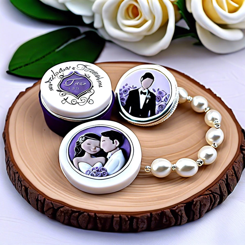 personalized clay wedding favors