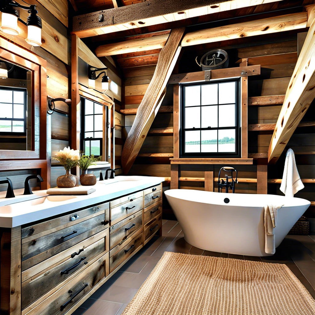 pole barn loft bathroom designs