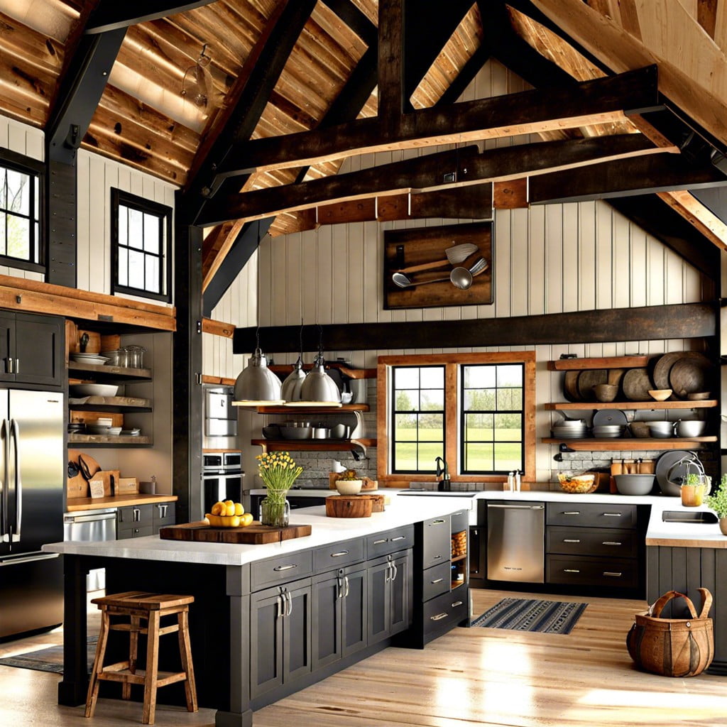 pole barn loft kitchen concepts