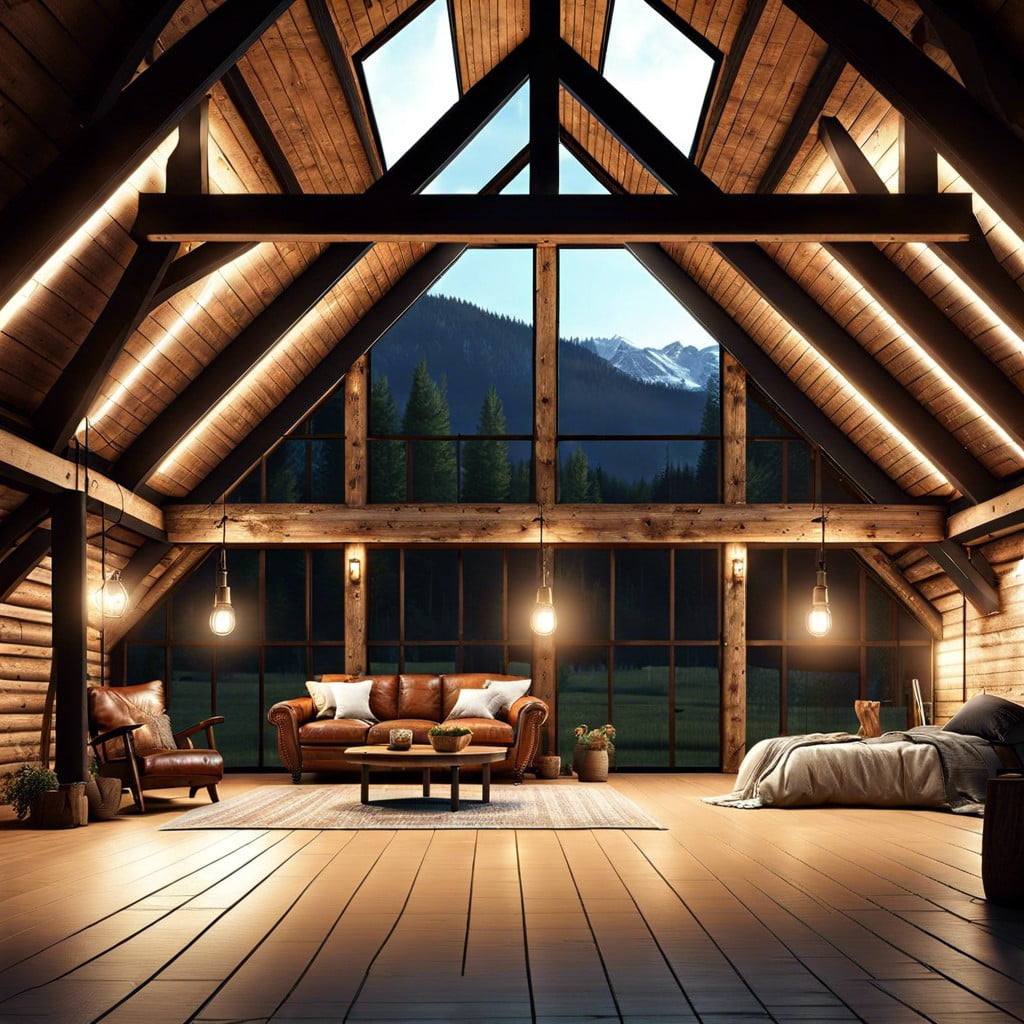 pole barn loft lighting ideas