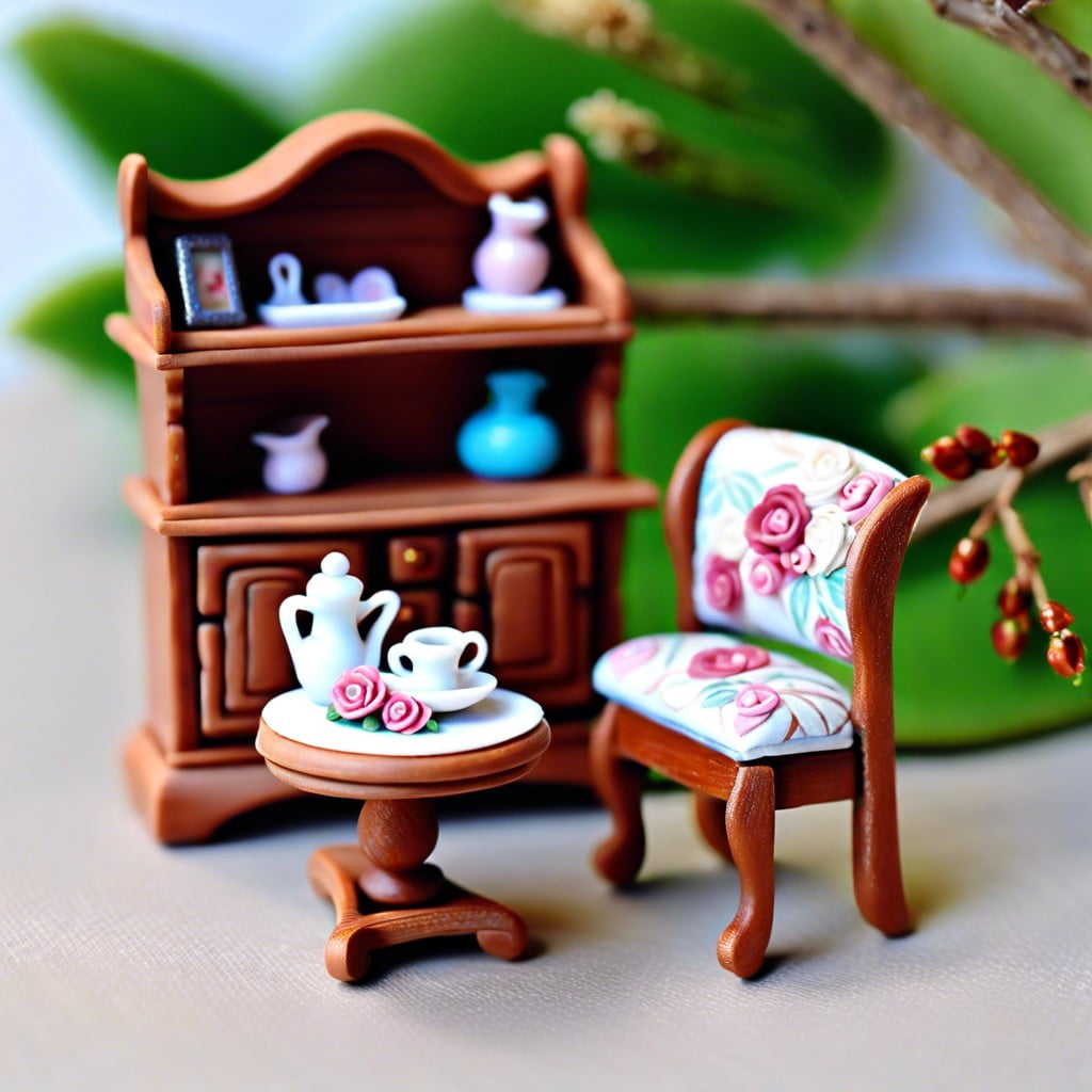 polymer clay mini dollhouse furniture