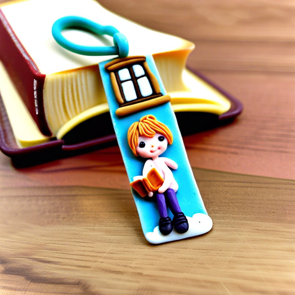 polymer clay miniature bookmarks