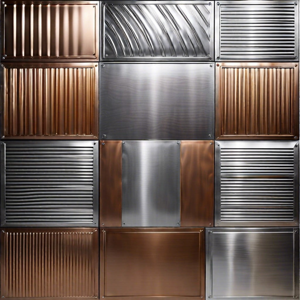 types of metal interior wall panels