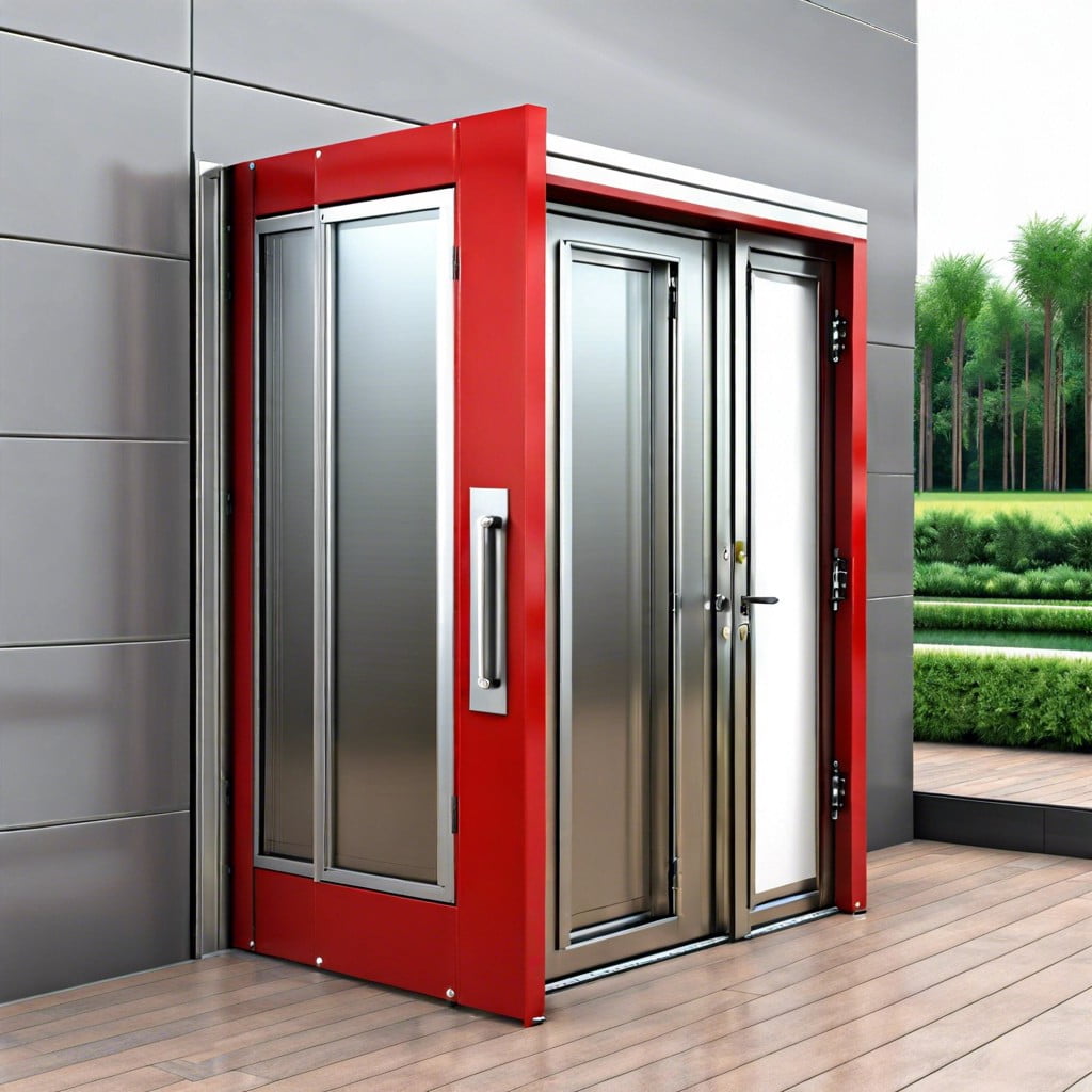 types of metal walk doors