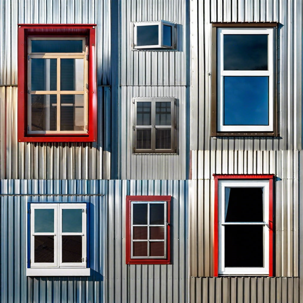 types of windows suitable for metal sheds