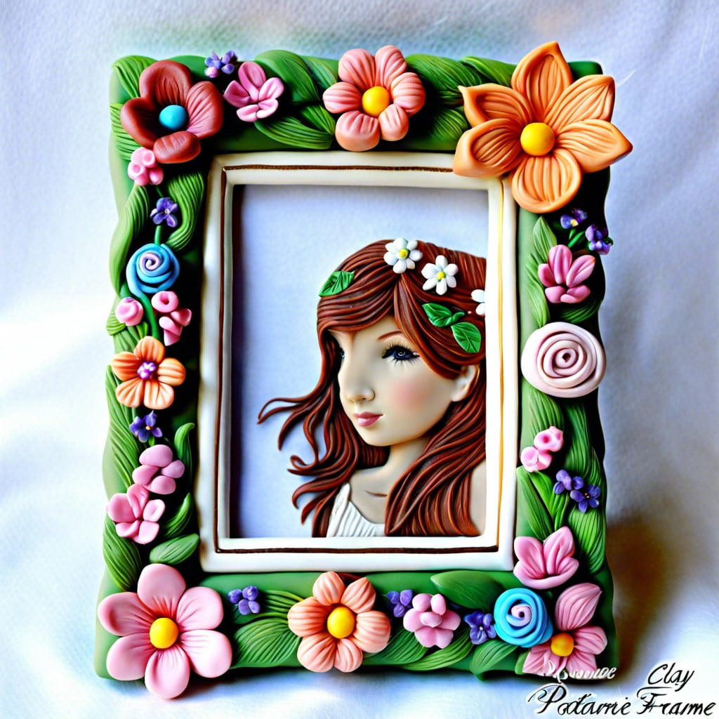 clay embellished picture frames