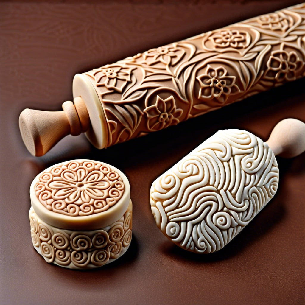 clay texture rolling pins