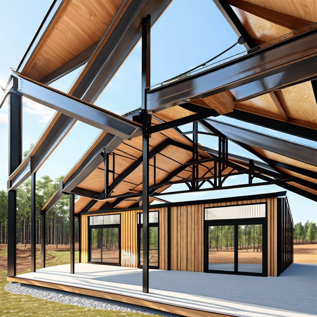 initial material costs for steel buildings vs. wood buildings