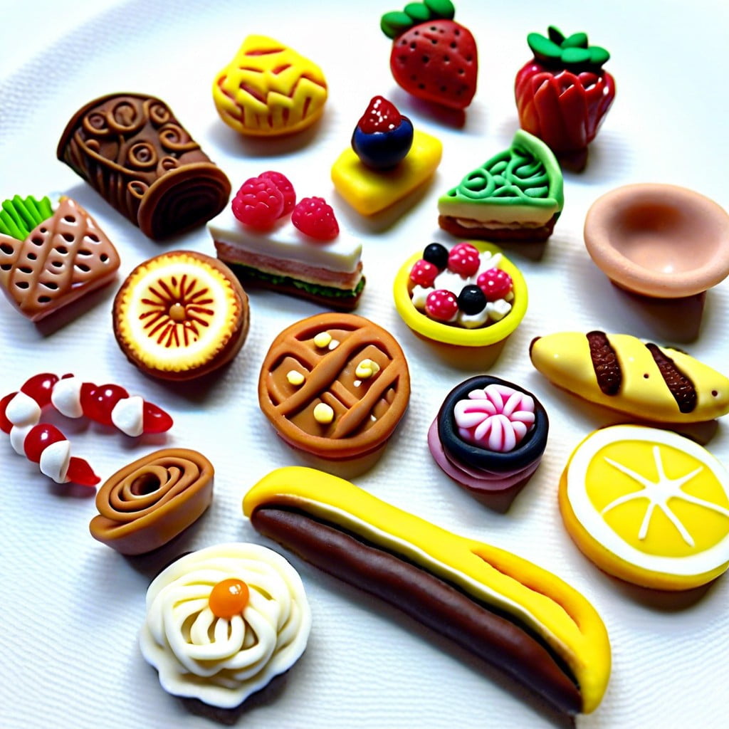miniature polymer clay food charms