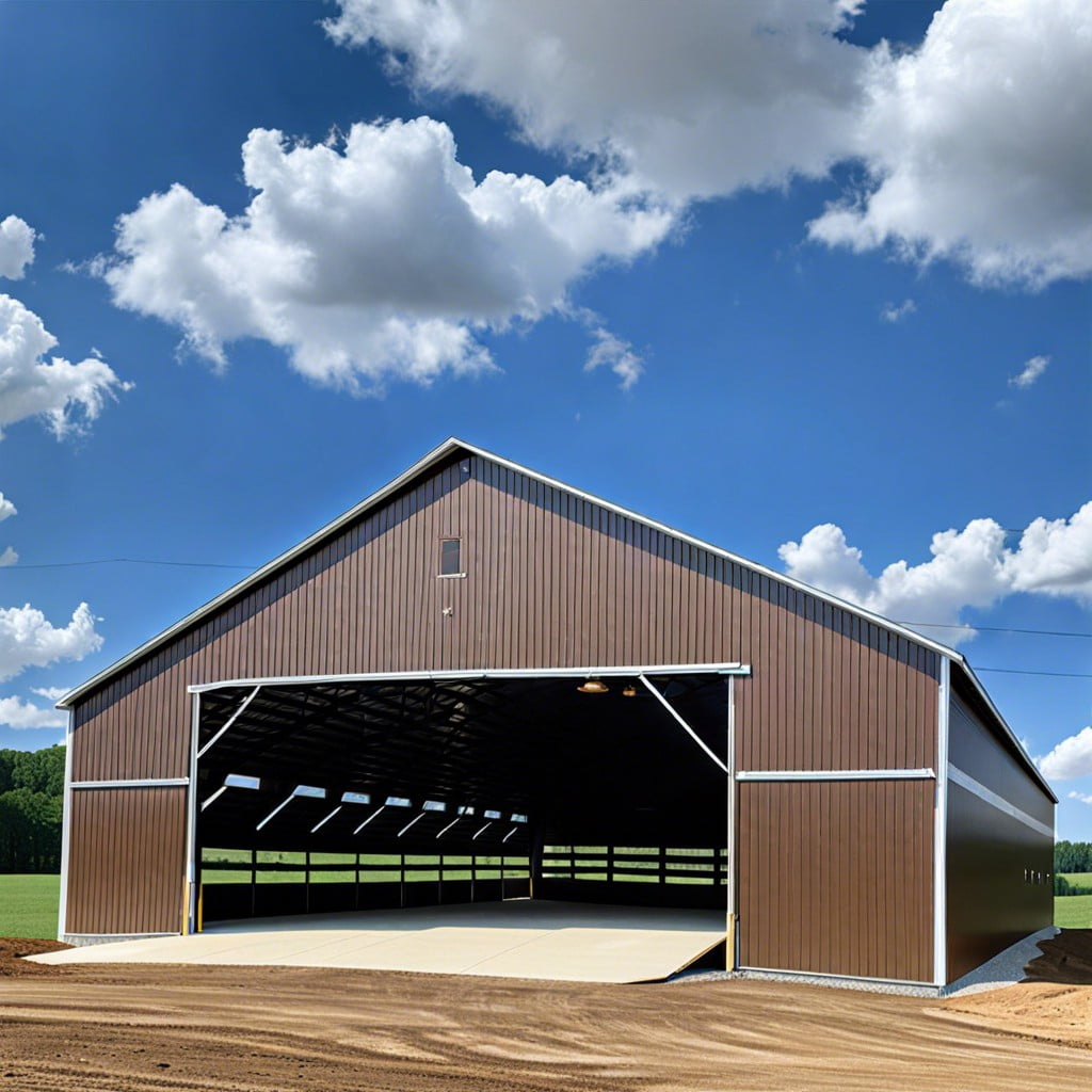 overview of a 40x80 pole barn