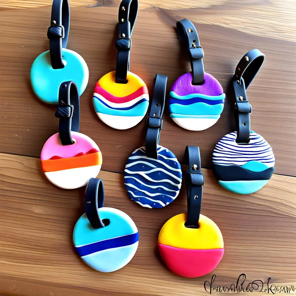 personalized clay luggage tags