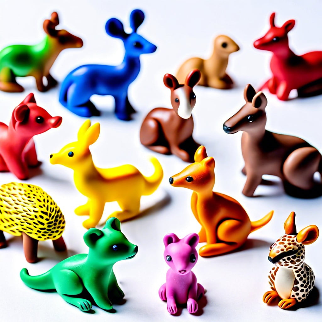 polymer clay animal figurines