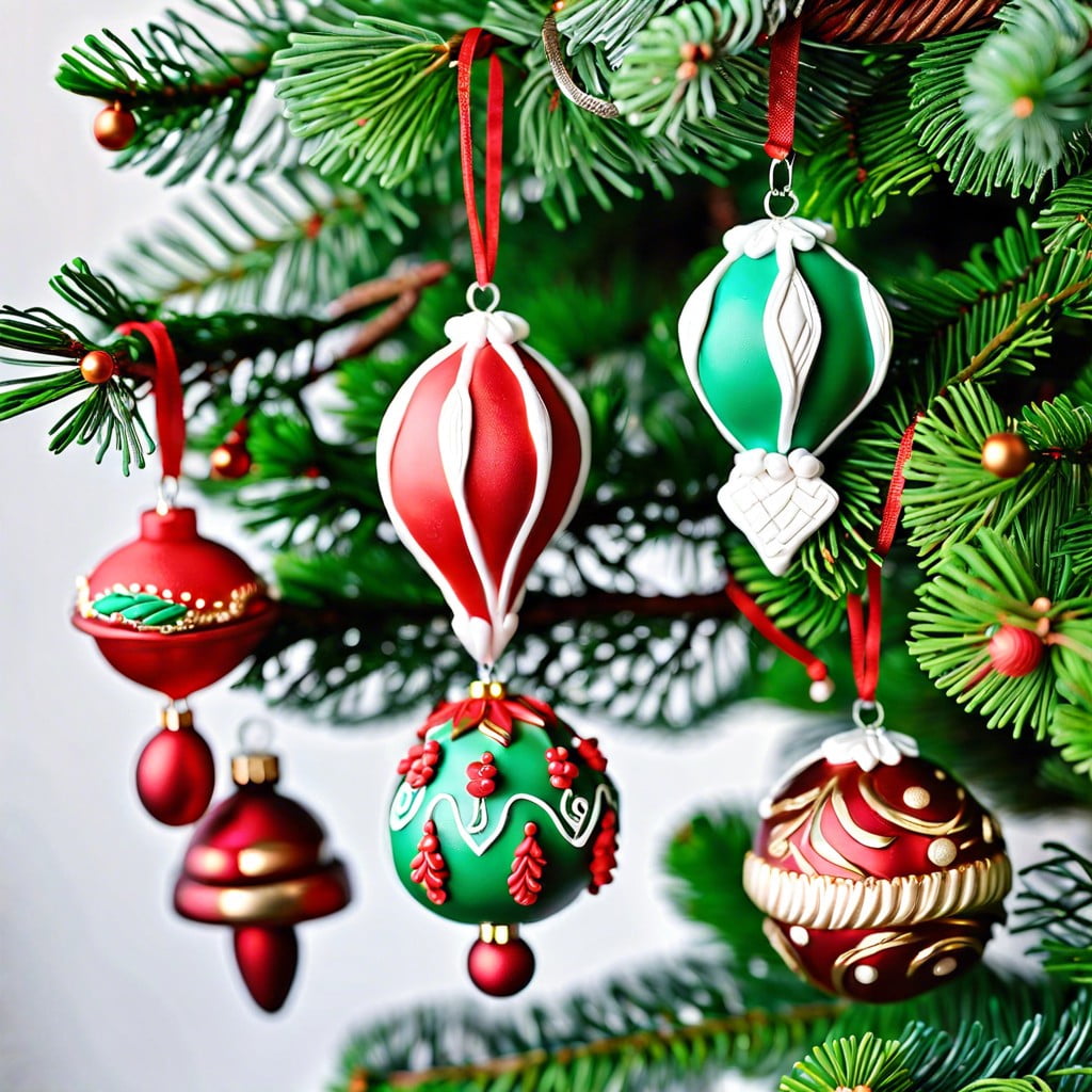 polymer clay festive ornaments