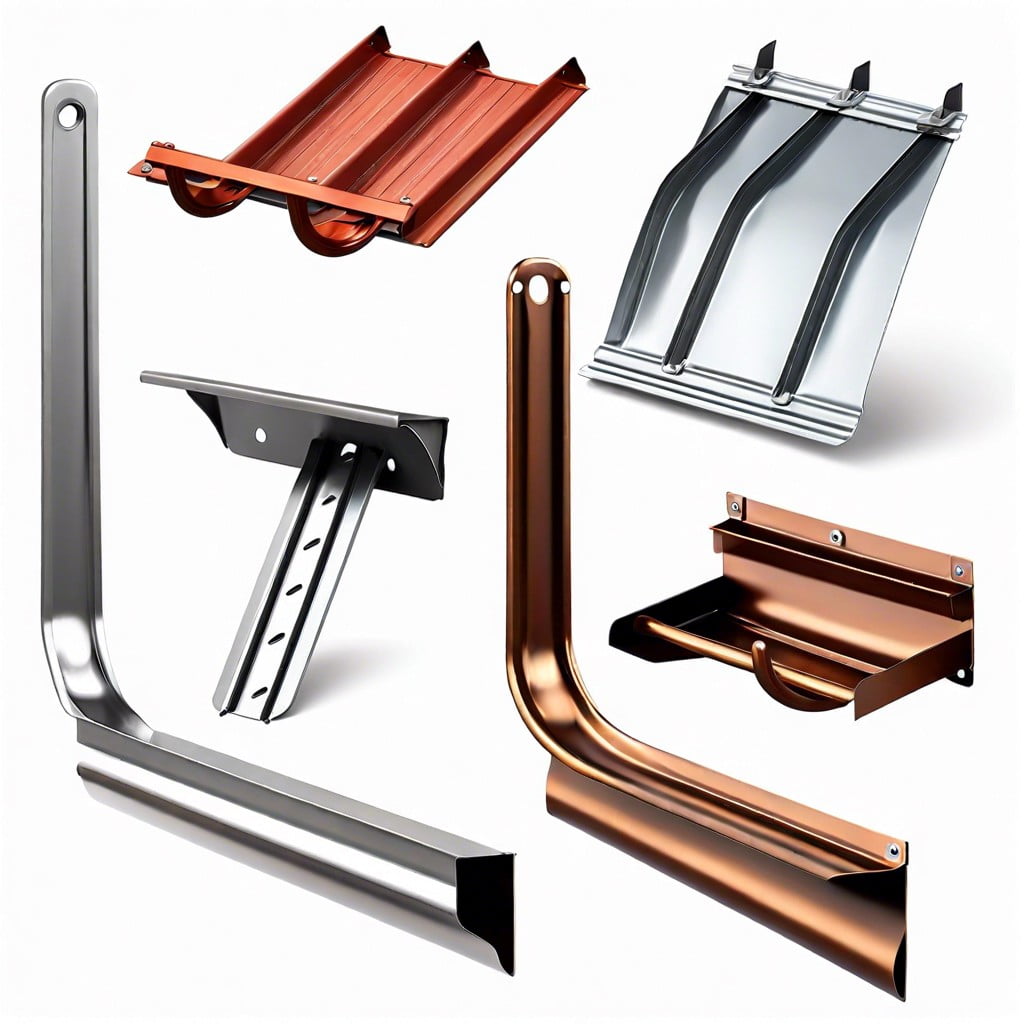 types of metal roof gutter hangers