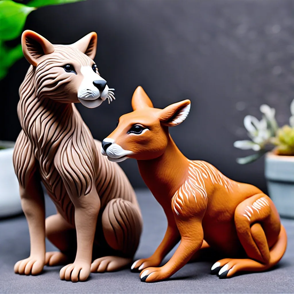 clay animal figurines