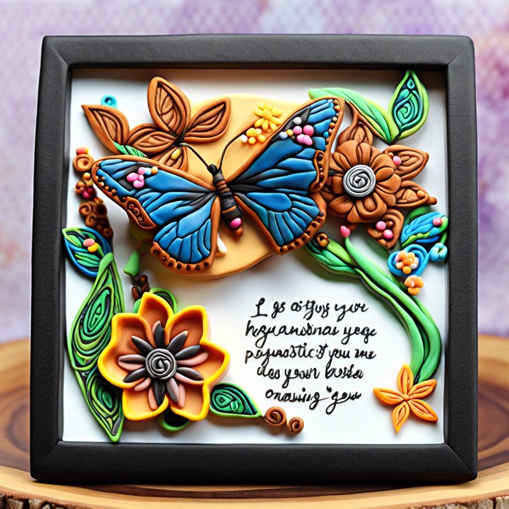 polymer clay inspirational quote plaques